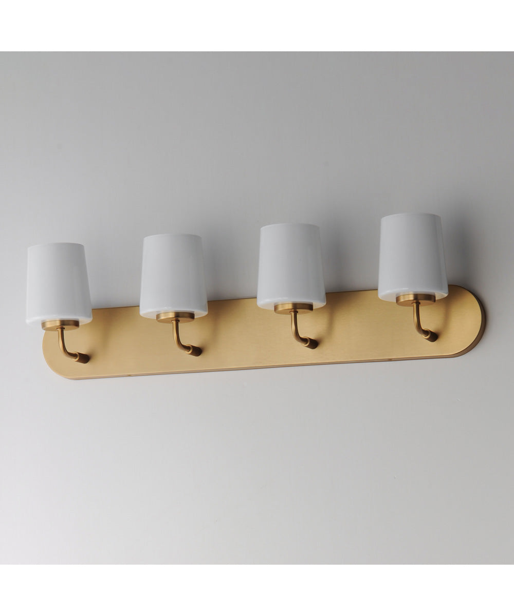 Durham 4-Light Strip Bath Vanity Natural Aged Brass