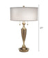 27"H 2-Light Table Lamp Burnished Brass
