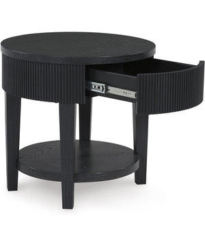 Marstream Round End Table Black