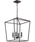 Emma 4-Light Pendant Dark Bronze