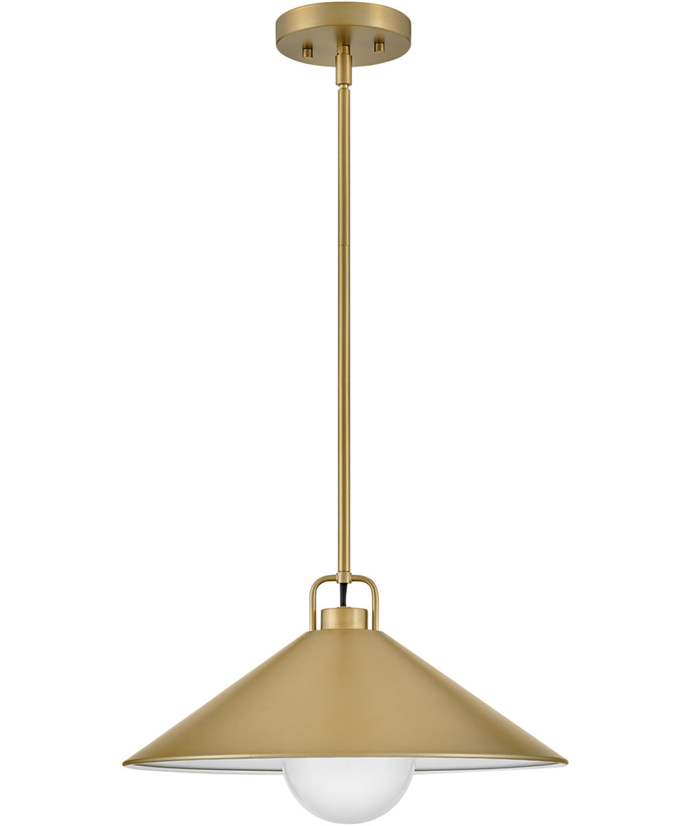 Milo 1-Light Large Pendant in Lacquered Brass