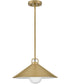 Milo 1-Light Large Pendant in Lacquered Brass