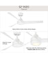Rizo 52-in. 3-Blade Modern Ceiling Fan Matte White