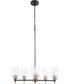 Council 5-Light Lighting Flat Black/Satin Brass