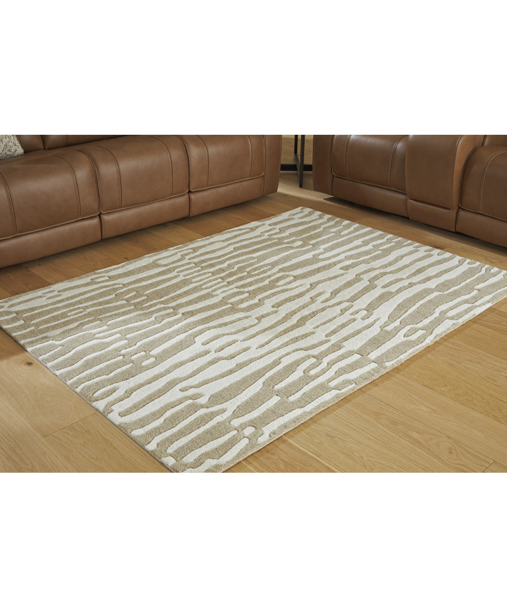 Corrbell Medium Rug Beige/White