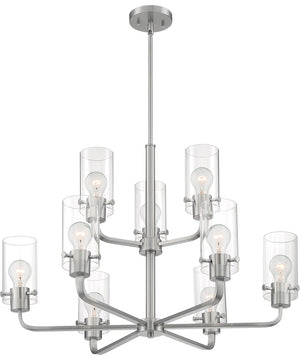 30"W Sommerset 9-Light Chandelier Brushed Nickel