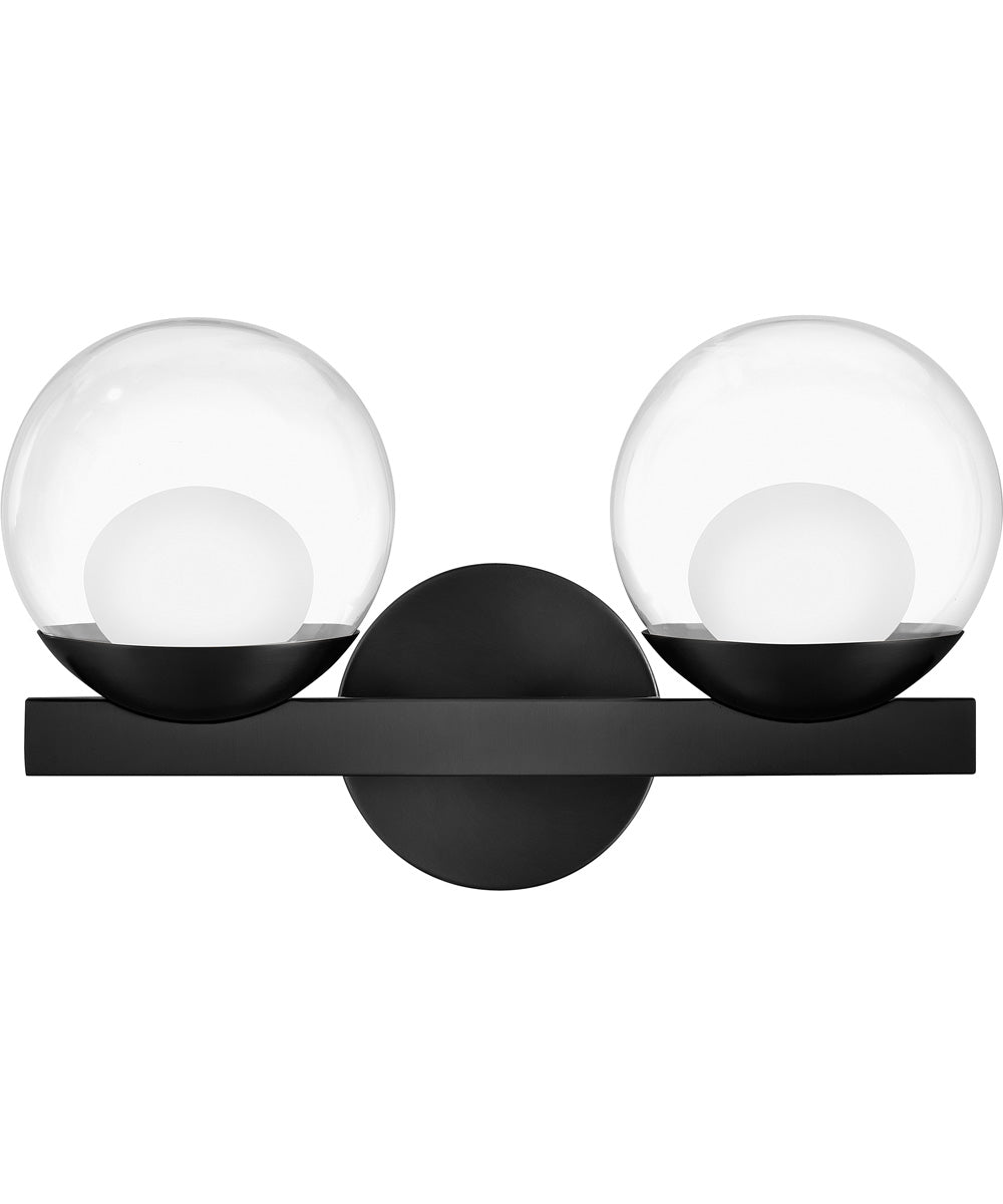 Sunni 2-Light Small Two Light Vanity in Black