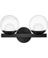 Sunni 2-Light Small Two Light Vanity in Black