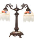 20" High Roussillon 2 Light Table Lamp Rose Boquet