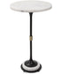 Sentry White Marble Accent Table