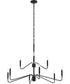 Pilar Two-Tier 9-Light Chandelier Matte Black