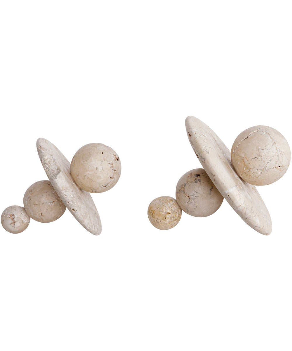Quarried Stone Indoor-Outdoor Sculptures, Set of 2