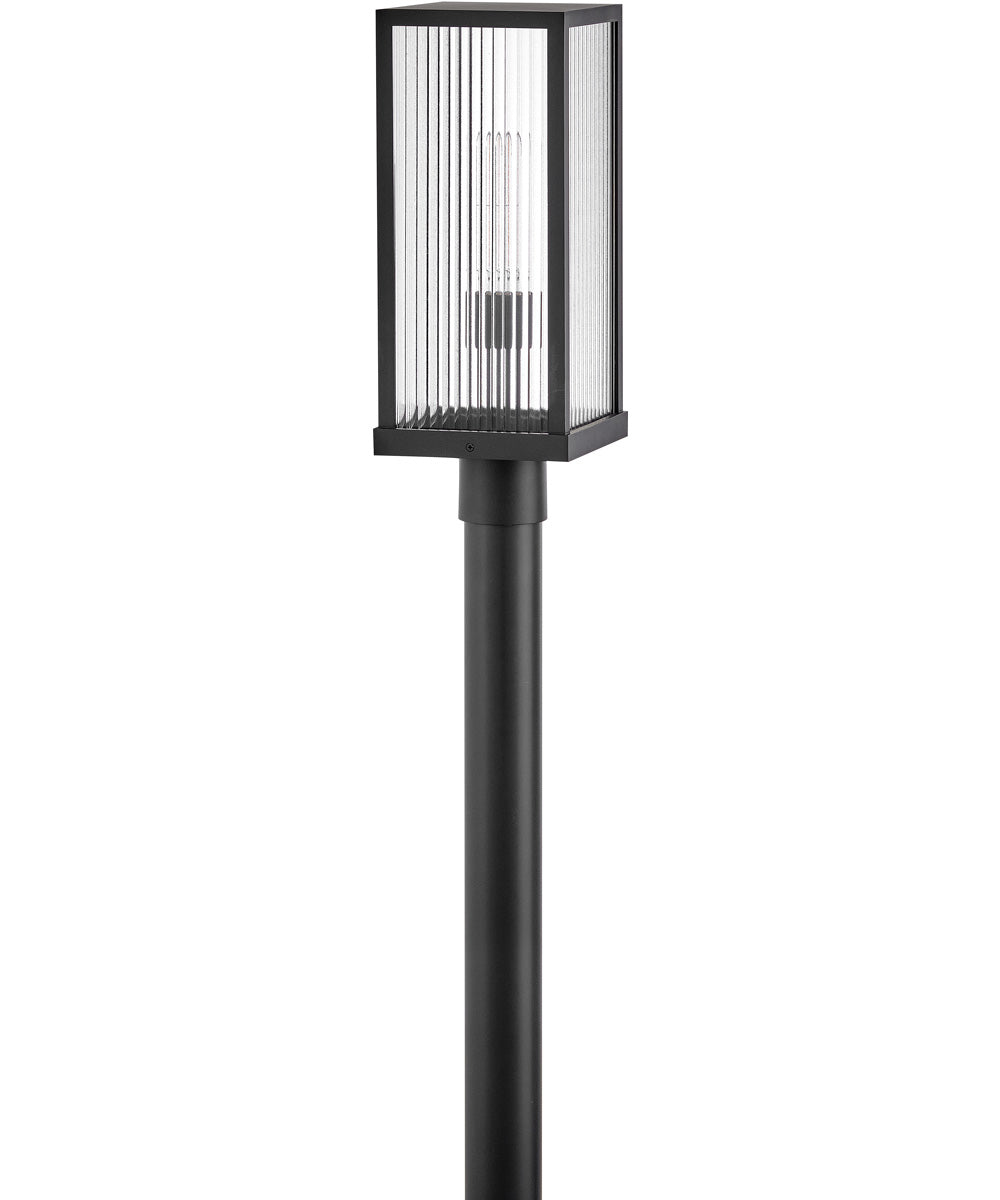 Torrent 1-Light Medium Post Mount Lantern in Black