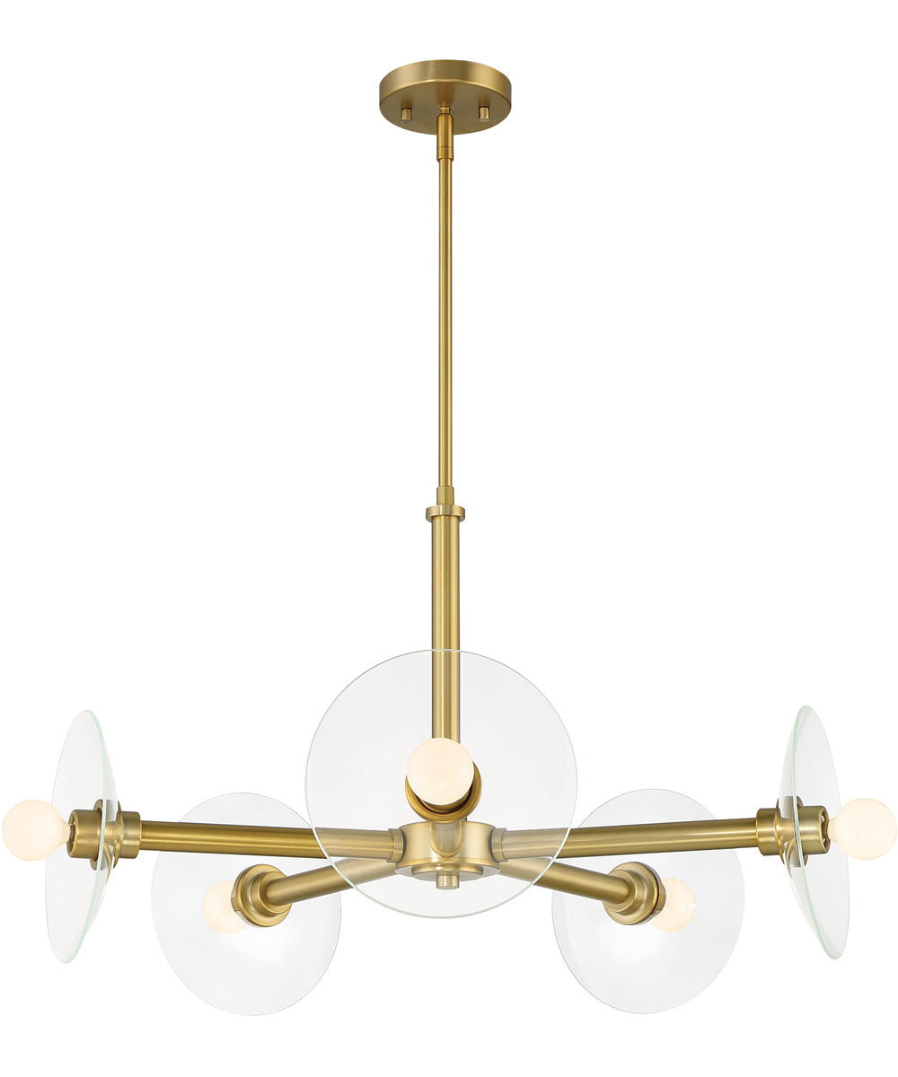 Litto 5 Light Chandelier  Brushed Gold