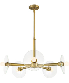 Litto 5 Light Chandelier  Brushed Gold