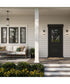 Kagen Medium Outdoor Wall Light with Clear Glass Panels Matte Black