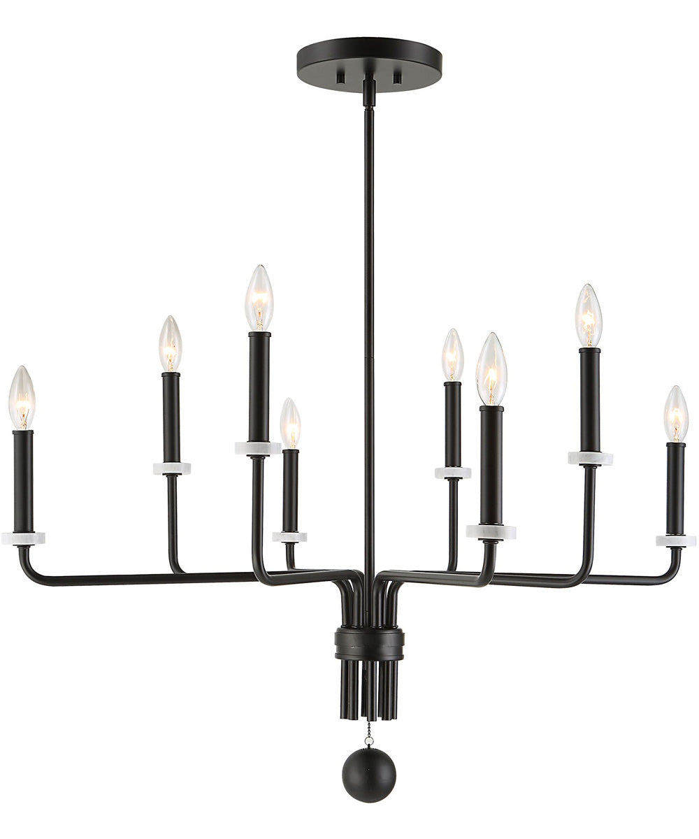 Ebony Elegance 8 Light Chandelier