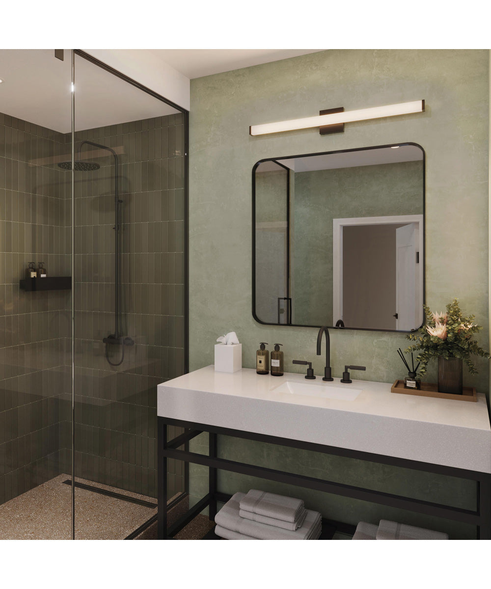 Phase 6.1 36 in. 5CCT Integrated LED Linear Vanity Light Black