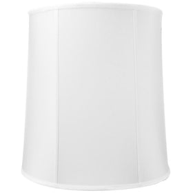 16x18x19 White Shantung Tall Drum Lampshade
