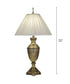 32"H 3-Way Table Lamp Burnished Brass