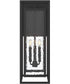 Shaw 25 inch 1 Light Outdoor Wall Light with Clear Glass Textured Black