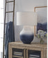 Dashland Metal Table Lamp White/Navy
