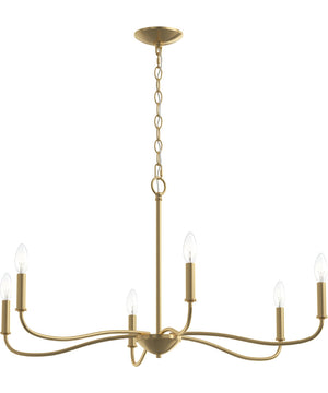 Ilia 6-Light Large Chandelier Brushed Gold