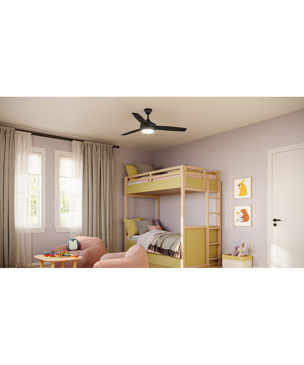 Nolyn 52 in. 3-Blade Modern LED Ceiling Fan Matte Black