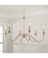 Weston 6-Light Chandelier Matte Brass