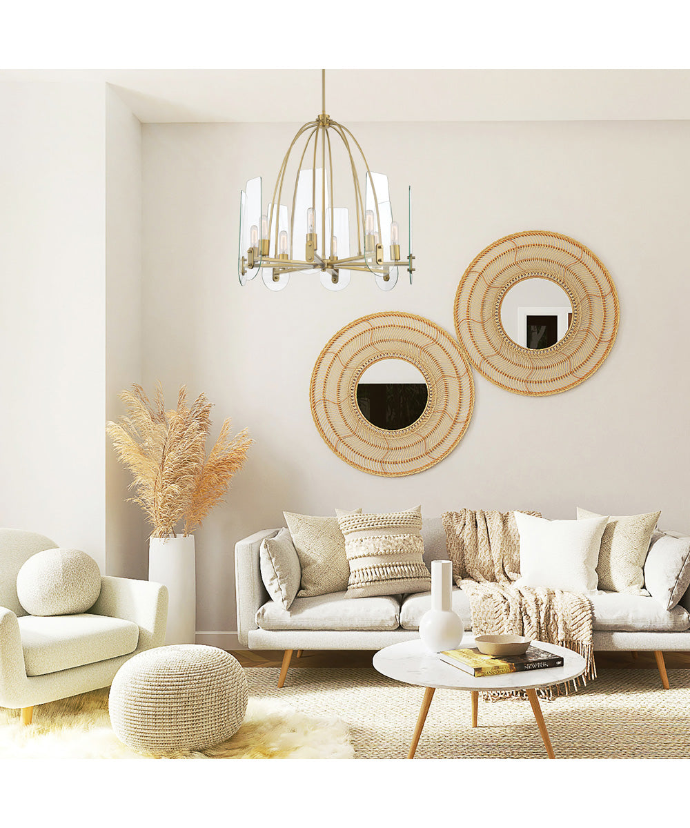 Bergen Beach 8 Light Chandelier Brushed Gold