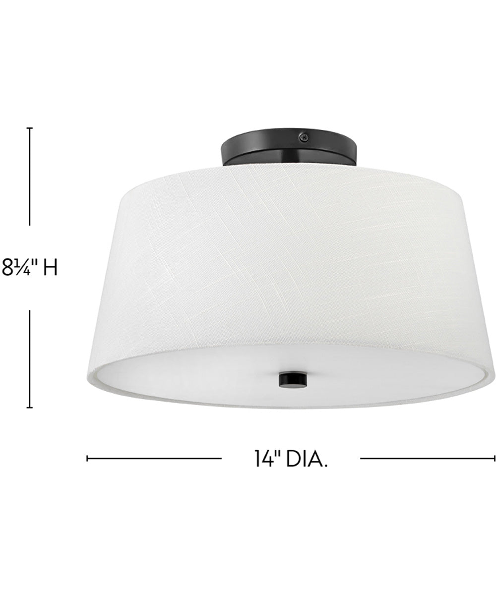 Beale 2-Light Medium Flush Mount in Black