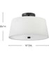 Beale 2-Light Medium Flush Mount in Black