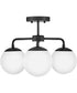 Julep 3-Light Medium Semi-Flush Mount in Black