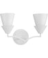 Pinellas 2-Light Contemporary Vanity Light White Plaster