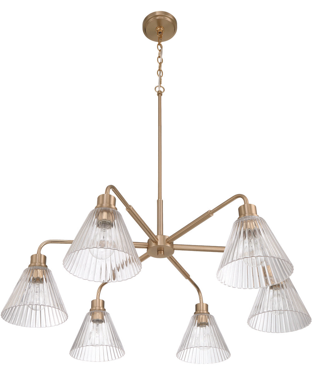 Pleated 6-Light Lighting Premium Bronze