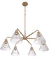 Pleated 6-Light Lighting Premium Bronze