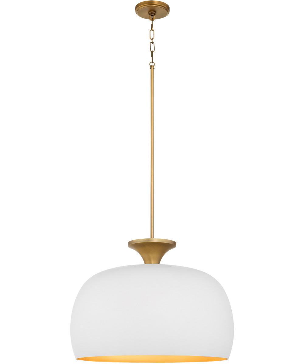 Stupa Pendant Studio White|Brushed Brass
