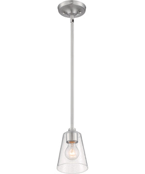 5"W Bransel 1-Light Pendant Brushed Nickel