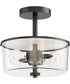 Fuller 2-Light Semi Flush/Pendant Convertible Black