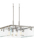 Glayse 5-Light Clear Glass Luxe Pendant Light Brushed Nickel