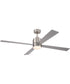 McCoy 60" 4-blade ceiling fan with 2-wire HW wall control 1-Light Fan Brushed Polished Nickel