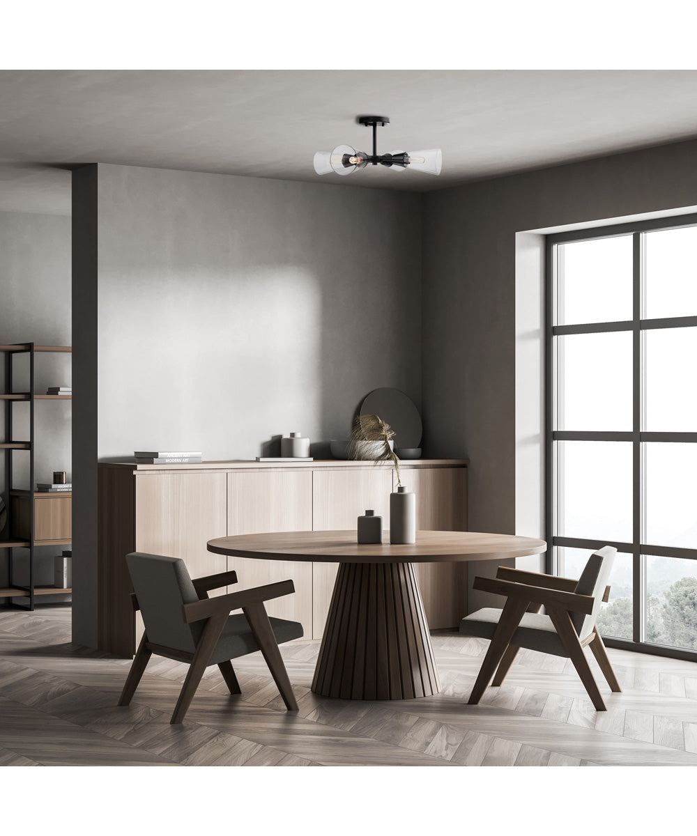 Norro 4 Light Semi Flush  Matte Black