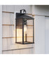 Cantley Large Outdoor Wall Lantern with Clear Glass Panels Matte Black