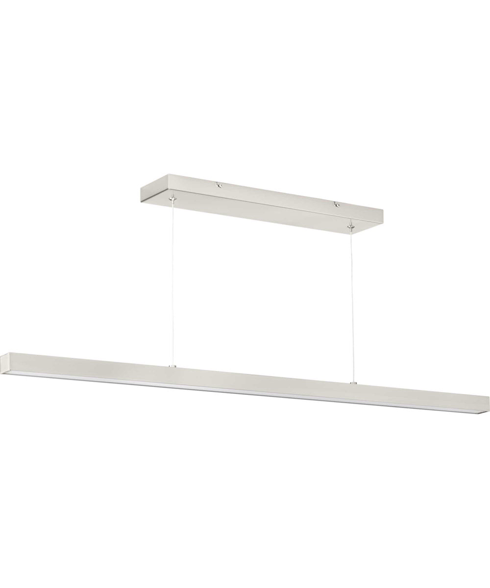Planck LED White Shade Modern Pendant Light Brushed Nickel