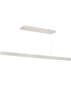 Planck LED White Shade Modern Pendant Light Brushed Nickel