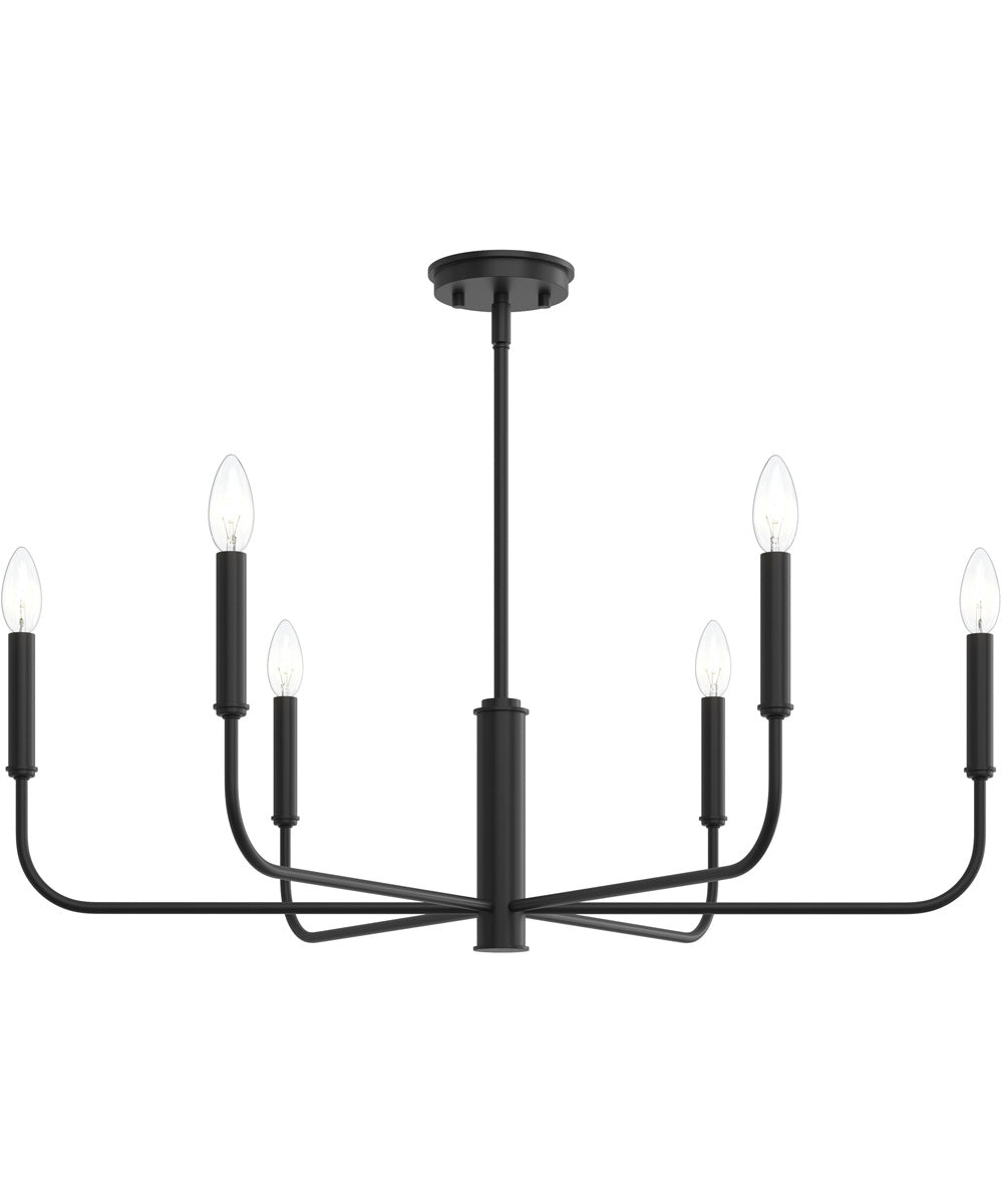 Reines 6-Light Large Chandelier Matte Black