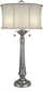 37"H Double Pull Chain Table Lamp Pewter