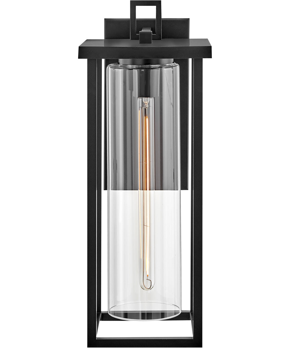 Mateo 1-Light Large Wall Mount Lantern in Black