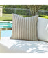 Basket Stripe Rattan Outdoor Pillow