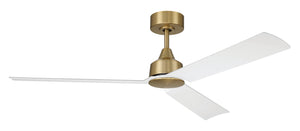 Charming 52" 3-Blade Indoor Ceiling Fan Fan Satin Brass